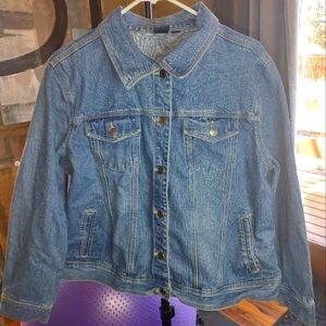 Sonoma Button Up Long Sleeve Denim Jean Jacket Womens Size 1X Blue